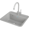 Кухонная мойка GRANULA GR-5601 Стандарт, арктик (белый) 5601 BELYII